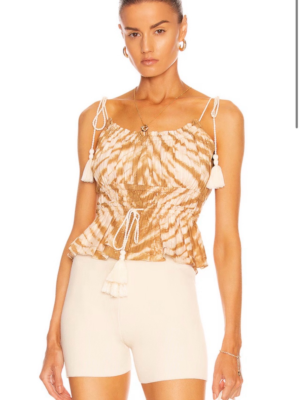 Ulla Johnson Rio Top in the Sand tie-dye colorway